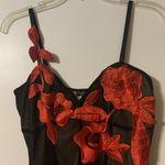 Venus ⭐️ Mesh Floral Dress Red & Black S NWOT Photo 1