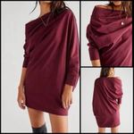 FP Beach Free People beach FP size small new Free-est modern One Shoulder Burgundy dress Photo 1
