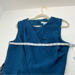 Kay Unger  Rowan Walk Thru Jumpsuit Sleeveless Draped Crew Neck Crepe Gown 10 NEW Photo 7