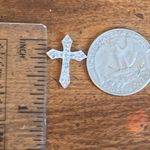 10k White Gold Diamond Cross Slide Pendant Photo 4