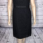 INC International Concepts NWT Size 14W Black Ribbon Bow Cotton Eyelet Dress Photo 2