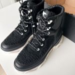 Sorel New Brex Boot Cozy Lace in Black in Sea Salt Photo 4