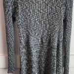 Poof! Black & White Heathered Knit Long Sleeve Open Cardigan Photo 1