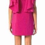 Intermix Hot Pink Caped Mini Cocktail Dress Photo 1