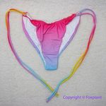 NEW Monica Hansen Beachwear MHB miami vice string bikini bottom, size M Blue Size M Photo 2