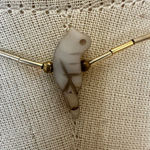 Vintage Carved Agate fetish Bird Necklace Photo 2