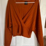 Rust Cropped Sweater By FCT Orange Size L Photo 0