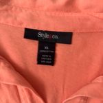 Style & Co  XL Women’s Button Up Shirt 3/4 Sleeves Orange Size X Large 100% Cotton Photo 1