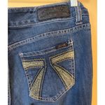Seven 7 Bejeweled Mid Rise Flare Jeans Size 10 Photo 8