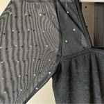 Peach Love California  Black Mesh Bodysuit with Rhinestones. NWT. Size Med. Photo 3
