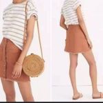 Madewell  Button-Front Brown A-Line Skirt Photo 1