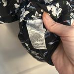 Banana Republic  Black Floral Ruffle Sleeveless Top Size XS Photo 3