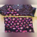 Betsey Johnson floral skull scrubs top sz XS medical pocket health Photo 6