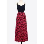 J.crew navy and pink floral maxi skirt dress size 4 petite Color Black Photo 1
