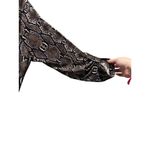 Calvin Klein Snakeskin Print Classic Wrap Dress Brown Size 10 Retro Neutral Fall Photo 9
