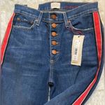 Alice + Olivia Glow-up jeans size 27. Blue with red stripes. NWT Photo 7