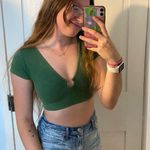 Aerie  green ribbed crop top  Photo 0