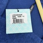 Ming Wang  Textured Panel Knit Sheath Dress  Womens Size 1X Blue Office Event NEW Photo 4