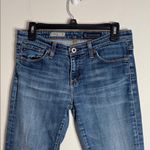 AG Adriano Goldschmied The Stevie Slim Straight Blue Jeans hemmed size 28 flaw Photo 2