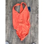 Hollister NWT  Women's Orange V-Neckline One Piece Swimsuit Size Medium Photo 4