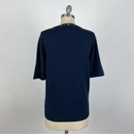 Pure Collection Blue Jeweled Cashmere Top Size 10 Photo 69