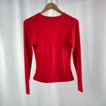 Cupcakes and Cashmere Erick Knit Faux Wrap‎ Top in Red Size Small Photo 5