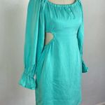 & Other Stories & Other Stories Teal Off Shoulder Cut Out Dress Photo 1