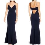 Katie May Sleeveless Trumpet Gown Dress, Navy, Size Large, 12/14, NWT Photo 1