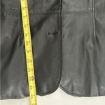 Margaret Godfrey Black Vintage Leather Jacket Blazer Size 10 Great Condition Photo 4