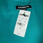EXPRESS  Teal Green Textured Wrap With Side Tie Long Sleeve Blouse NWT Small Photo 7
