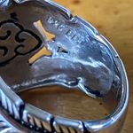 Natural Rainbow Moonstone Sterling Silver Cocktail Ring Size 6 Photo 5