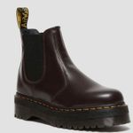 Dr. Martens Burgundy Chelsea Platform Boots Photo 0