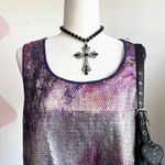 Chico's  Purple Sequin Tank Top Y2K Party Retro Glam Medium‎ Sz 3 Photo 1