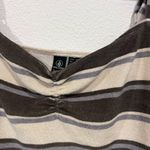 Volcom brown and tan stripped adjustable straps crop tank top Photo 1
