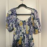 ODDY Boutique Lilac Blooms Smocked Puff Sleeve Dress Size Small Purple Photo 6