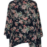 Live 4 Truth  Black Floral Open Front Cardigan Photo 0