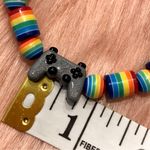 Handmade Grey Video Game Controller Colorful Rainbow Pride Beaded Bracelet Photo 4