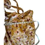 Aerie  Mustard Yellow Geometric Print Halter Maxi Dress Tiered High Low Size XS Photo 2