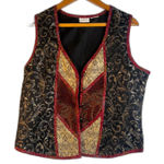 White Stag Brocade Jacquard Mixed Print Vest Western Country Bold Size MD** Photo 0