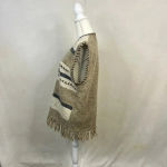 Westbound Vintage  Women's Large Beige Fringed Edge Wool‎ Blend Sweater Vest Photo 4