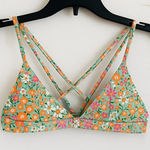 Kulani Kinis  Floral Bikini Top - Orange and Green NEW SIZE M Photo 0
