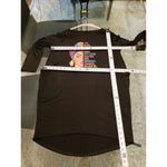 Womens Shirt Dress Size M Black Graphic Print Long Sleeve Loose Pockets Pullover Size M Photo 6