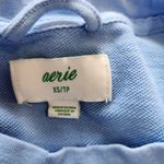 Aerie Light Blue Long Sleeve Cropped Knot Front Sweater Top Size XS Photo 5