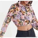 Urban Outfitters Outfitters Angela Cozy Floral Fleece Quarter Zip Pullover Size Medium Photo 2