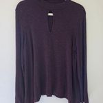 American Eagle  Red And Black Striped Soft And Sexy Slub Long Sleeve Top Photo 0