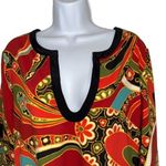Athleta  Vibrant Floral & Paisley Print 3/4" Sleeve Stretch Tunic Top EUC Size XL Photo 2