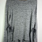 UGG  Women’s Gray Marled Long Sleeve Knit Top w/ Boho Side Tie Detail Size M Photo 0