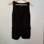 Anthropologie Maeve Black Jersey Sleeveless Vest Top Size Small Preppy Old Money Photo 3