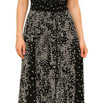 Bila Floral Printed Sleeveless Smocked Bohemian Boho Tasseled Maxi Dress Size S Black Photo 0