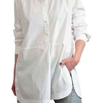 J.Jill White Shirt Collection Womens Small Quarter Button Up Tunic Top Career Photo 0